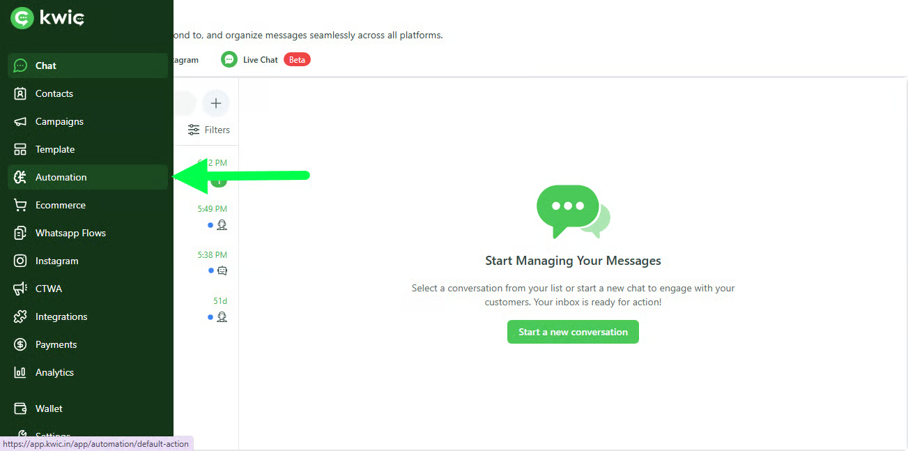 KWIC account login screen