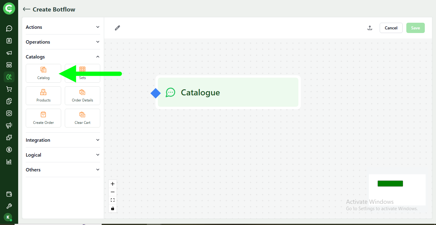 Update Attribute example: mapping values in BotFlow